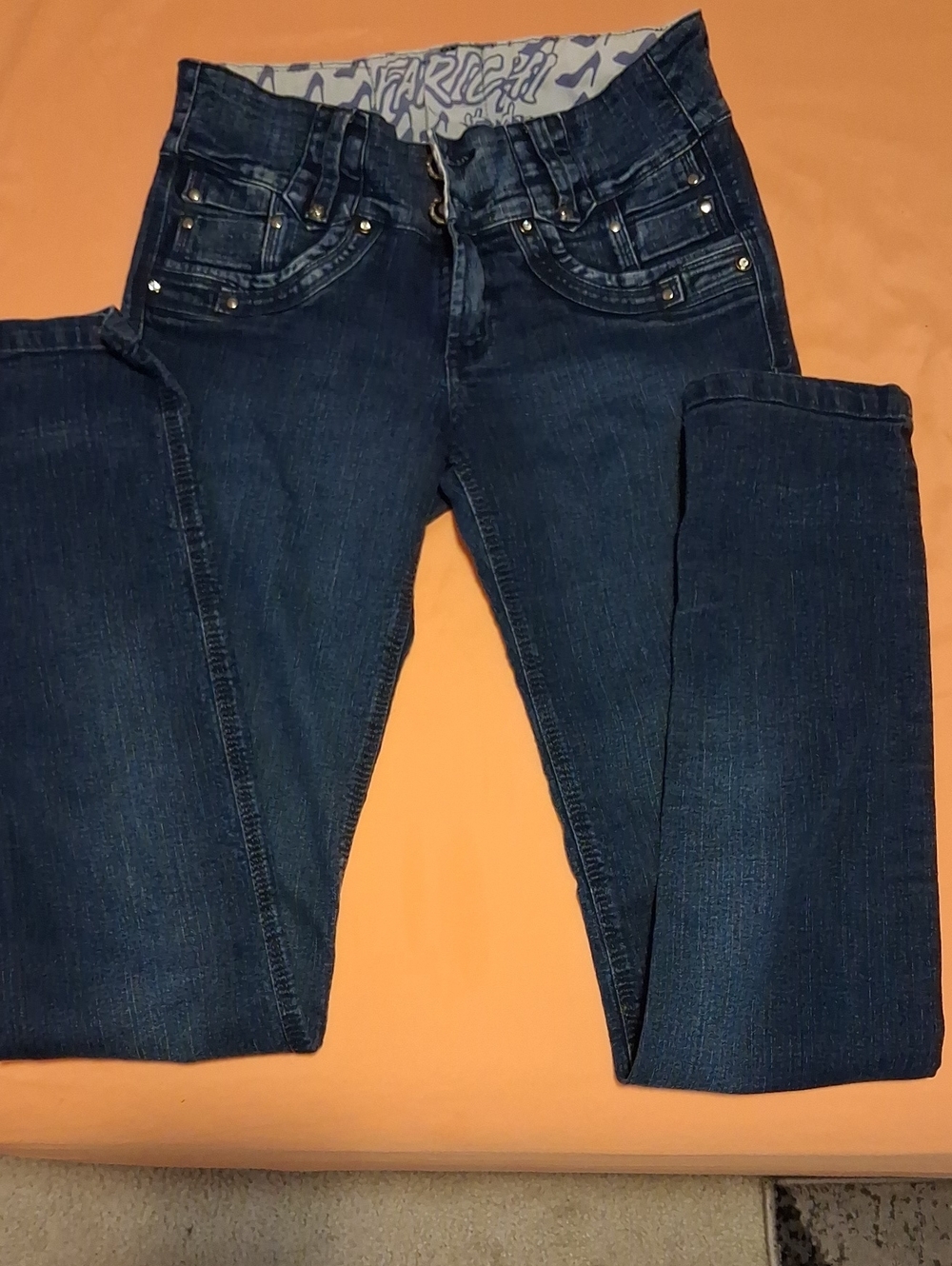 Dark Blue Women's Jeans  Push-up.      '